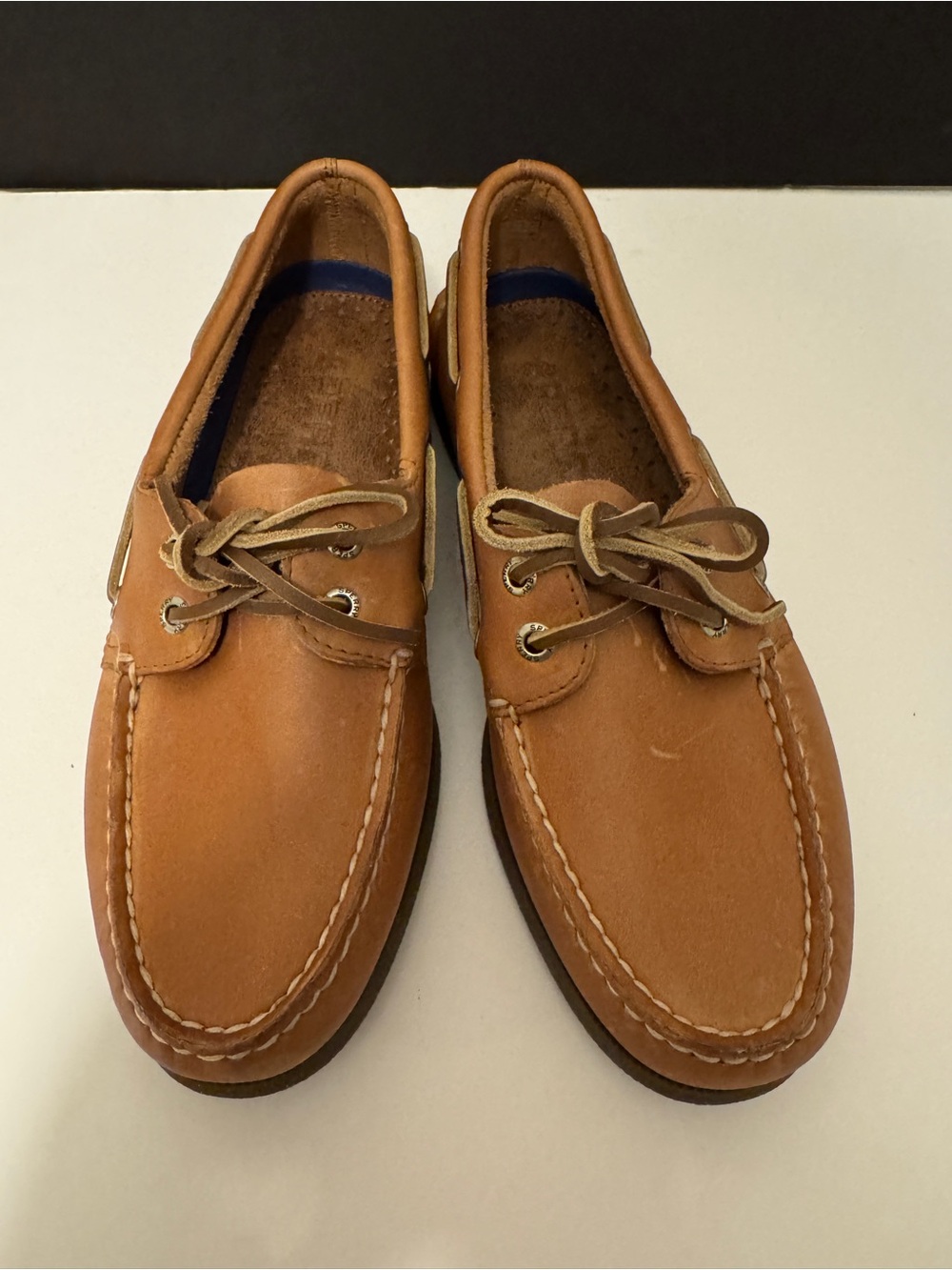 New Sperry Top-Sider 2-Eye Boat Shoes Royal Brown Leather men’s 7 / Womens 8.5 - Picture 5 of 8